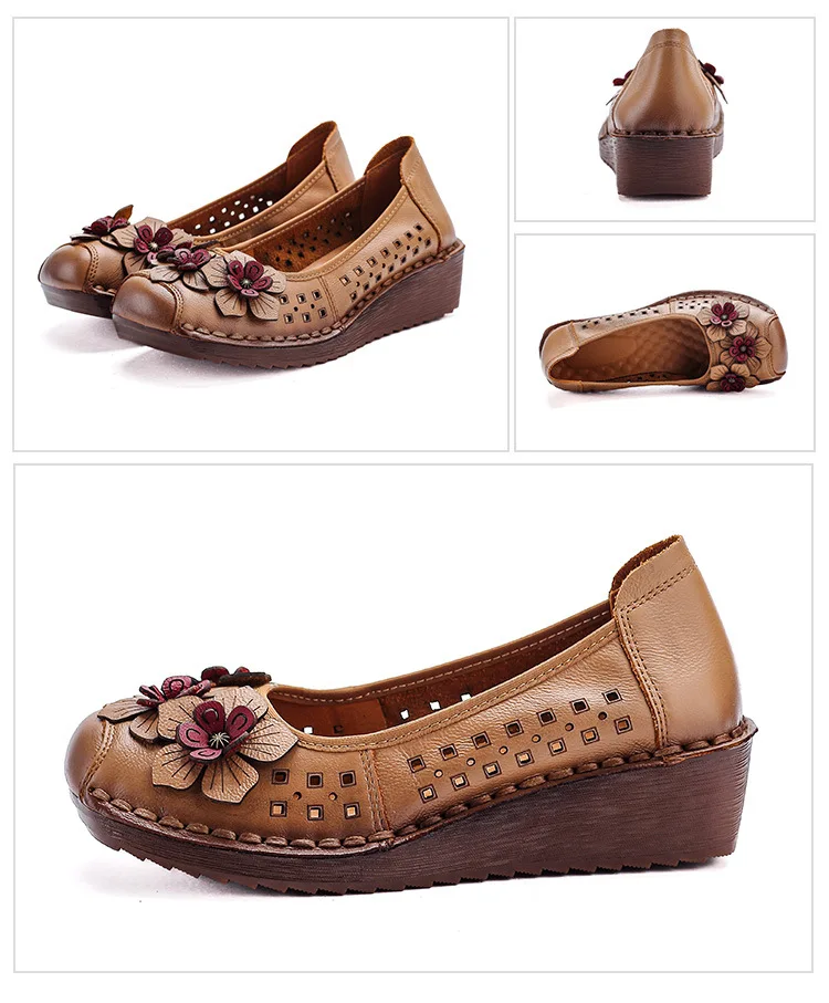 2025 Sommer Neue Damen-Mesh-Sandalen aus Rindsleder – Modische Mutter-Schuhe mit weicher Rindersehnen-Sohle und rutschfester Keilabsatz – Detail 29