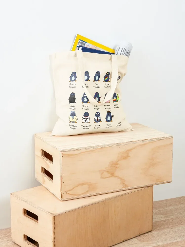 Типы пингвинов Design Tote Bag женские сумки для покупок