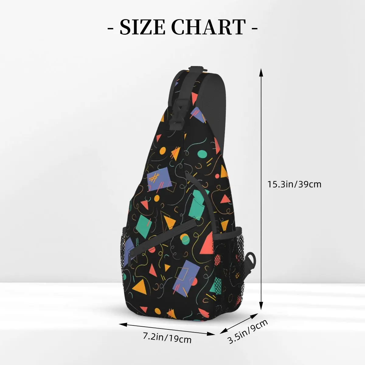 Arcade Carpet Crossbody Chest Bags Neon Pattern Pockets Travel Pack Messenger Sports Teens Shoulder Bag Unisex