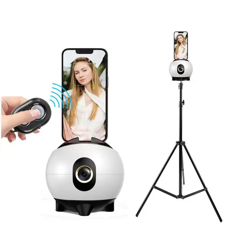 AI face recognition 360 mobile phone PTZ live self-timer panorama with anti-shake