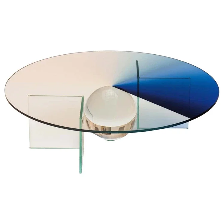 

Nordic living room coffee table modern simple blue gradual change