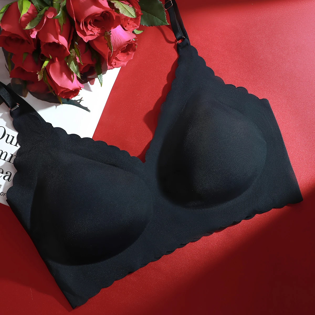 Reggiseno senza cuciture da donna Reggiseno push up ultrasottile traspirante senza traccia Reggiseno push up sexy confortevole senza ferretto Intimo Bralette Reggiseno sportivo da donna