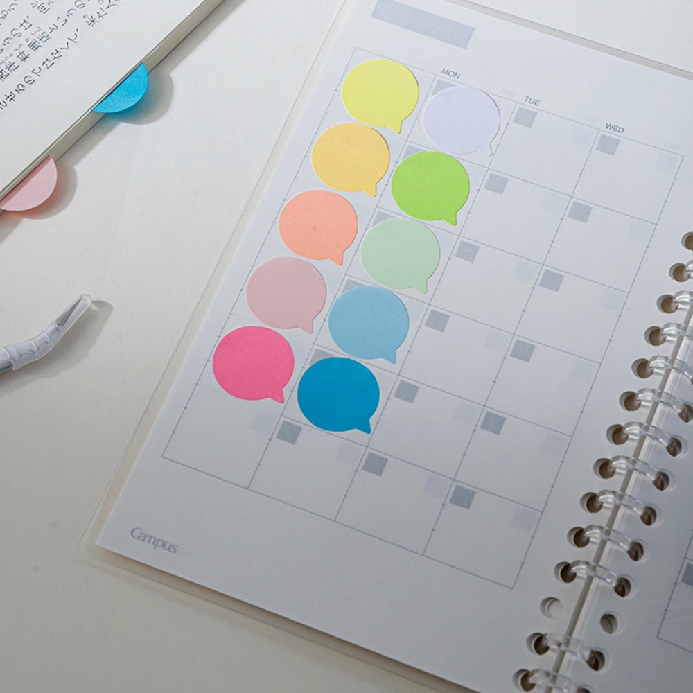 Circular Bubble/Bar Convenience Sticker DIY Ledger Classification Tags Reading Notes Index Sticker