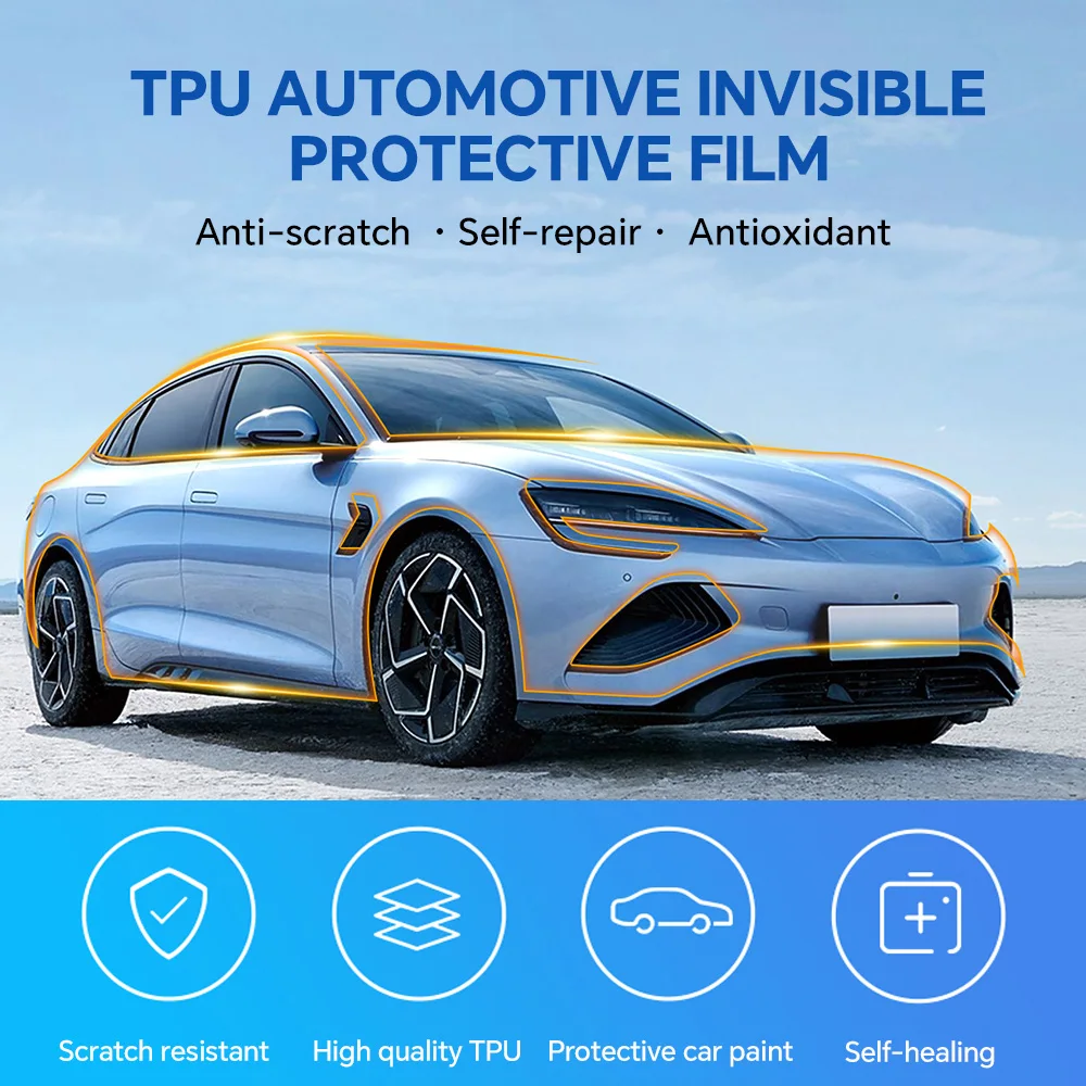 8.5Mil Ultra Thick Clear TPU For BYD Seal EV Version 2024 Paint Protection Film Self-Healing Anti-Scratch Anti-Yellowing Wrap