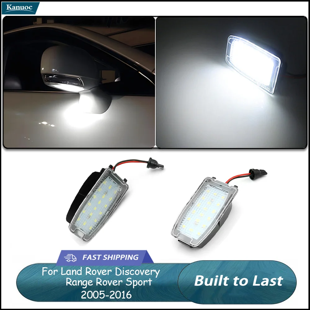 

2Pcs For Land Rover Discovery Freelander LR2 LR3 LR4 Range Rover Sport 2Pcs New Car Led Under Side Rearview Mirror Puddle Light