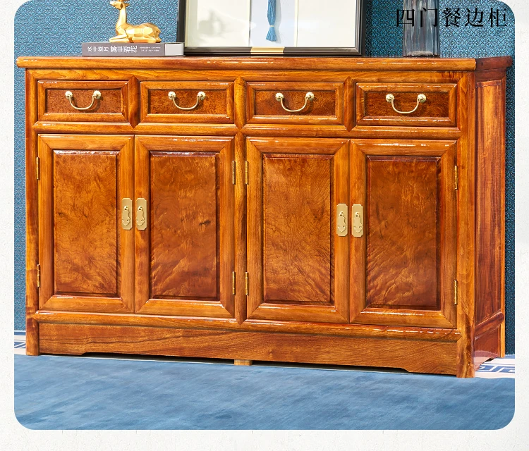 Old camphor wood dining side cabinet deodorant and insect-proof living room household large-capacity partition entrance cabinet