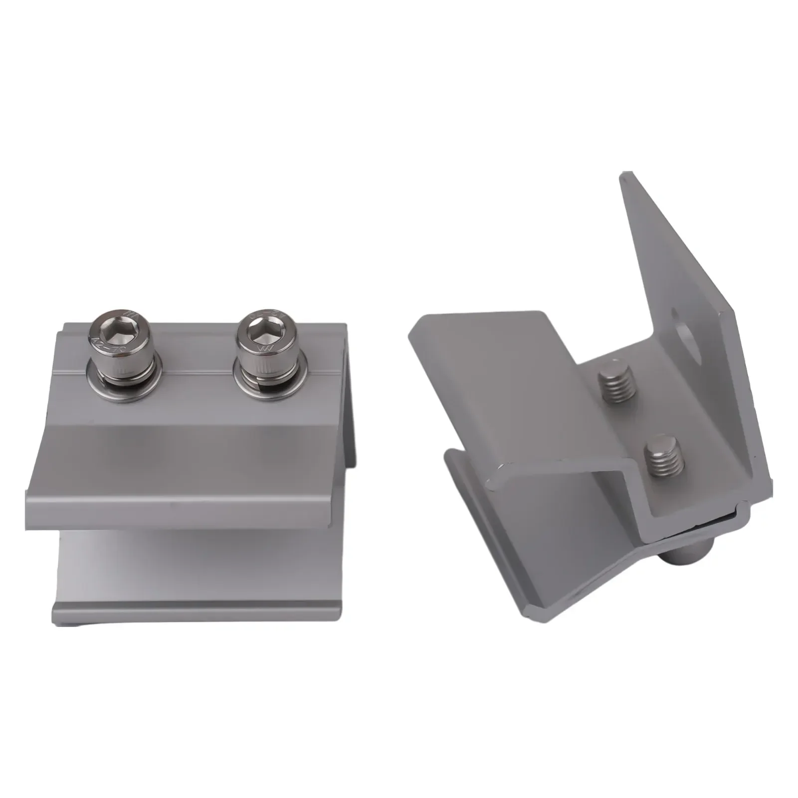 Set of 14 Aluminium Standing Seam Clamps for Solar Panel Installation on Standing Seam Roofs with Stainless Steel Screws