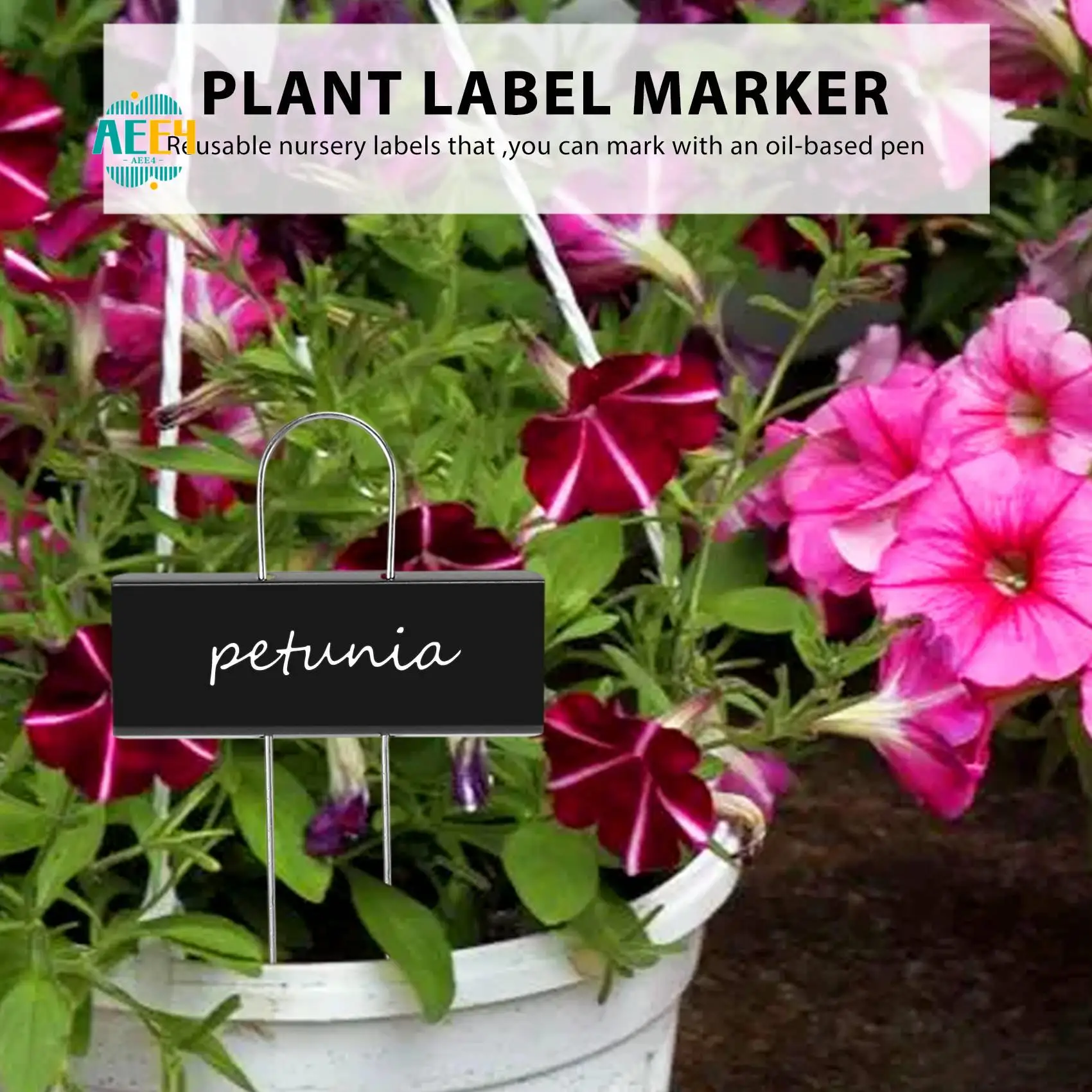 

AEE4-30 Pcs Metal Plant Labels Weatherproof Garden Markers Reusable Nursery Tags For Vegetables Herb Flower Greenhouse Black