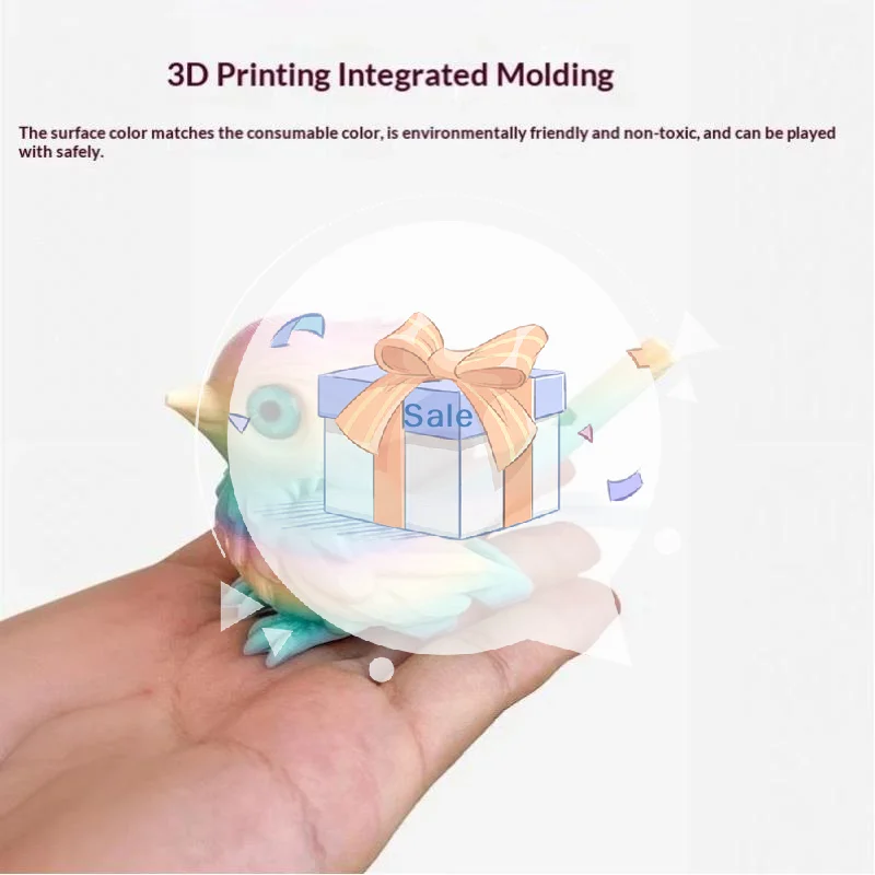 Creative 3D Printed Whistle Sound Bird Figurine Simulation Novelty Desk Decoration Gradient Color Miniatures Crafts