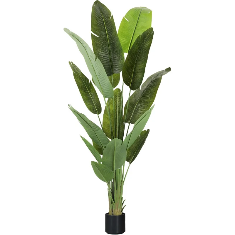 

Artificial Tree 6.6Ft Silk Bird of Paradise Large Big Fake Potted Plants Tall Faux Silk Floor Plants for Home Living Roo