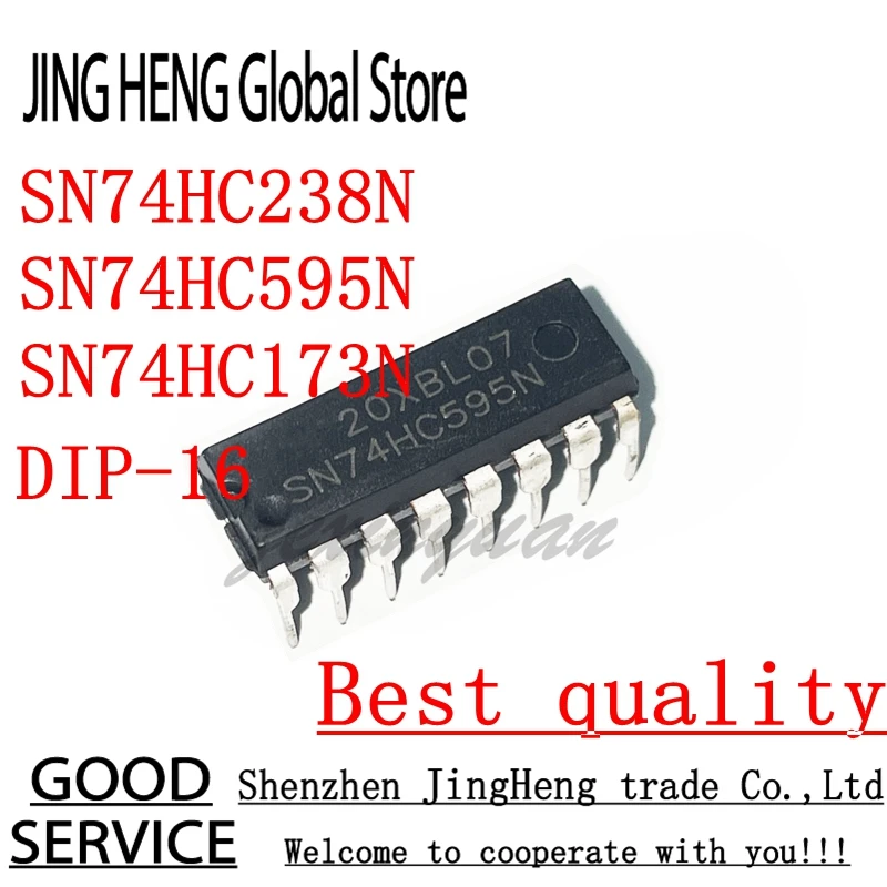 10Pcs SN74HC238N 74HC238N SN74HC595N 74HC595N SN74HC173N 74HC173N HD74HC173P DIP-16 Counter Shift Registers