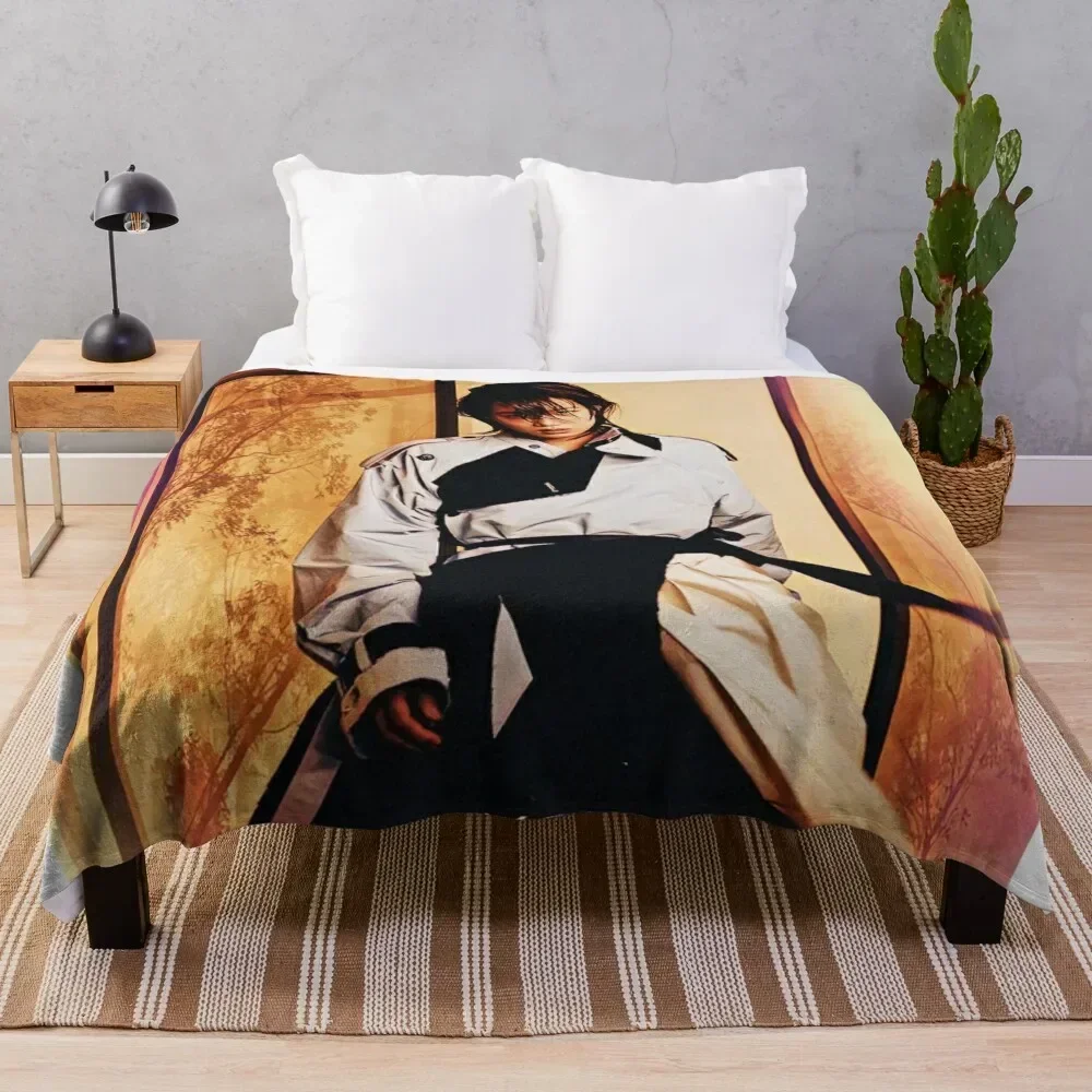 KAI Peaches Throw Blanket Warm Flannel Blanket for Couch Chair Bedroom