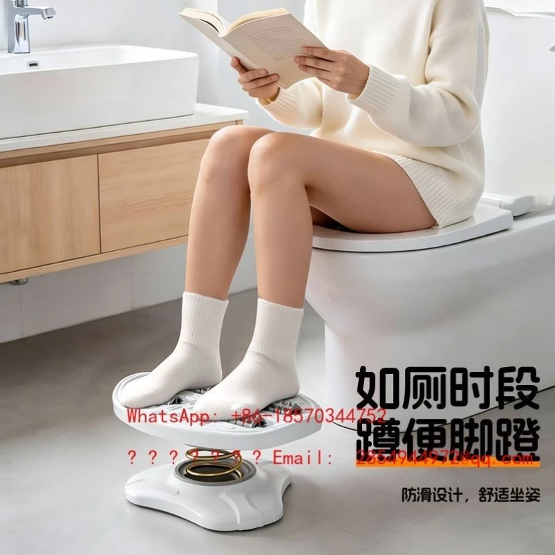 Office Footstool for Soothing Legs and Preventing Cross Legged Movements, with Spring Foot Pedals and Foot Massage Pads in Stock