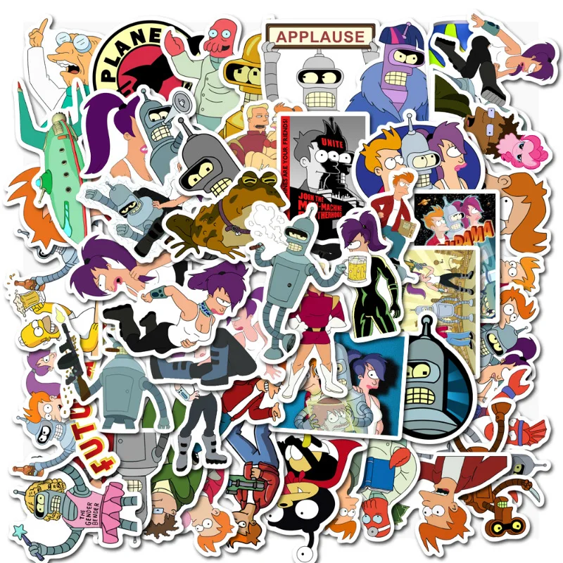 10/30/50PCS Futurama Cartoon Stickers Disney Animation Graffiti Kids Toys Laptop Guitar Phone Guitar Car Bike Skateboard Decals