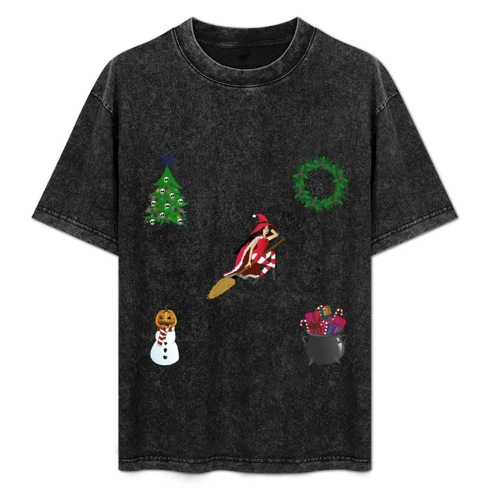 

Creepy Christmas Witchy Pack T-Shirt Anime t-shirt sweat luxury clothing labubu essential t shirt mens clothes