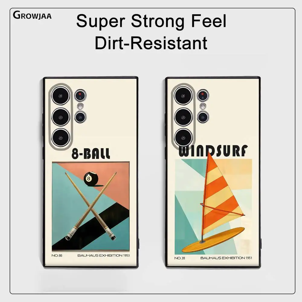

Retro Bauhaus Sports Style phone case for Samsung Galaxy S25 S24 S22 S23 Ultra S21 S20 Plus 5G