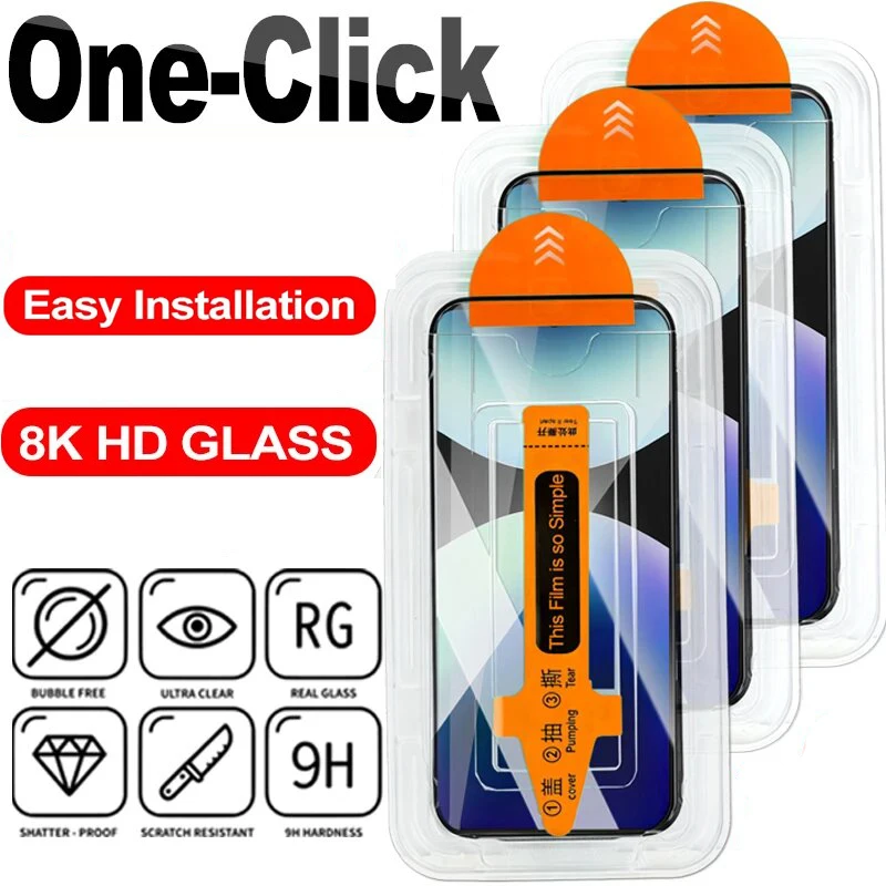 

5Pcs for Redmi Note 13 15 14 Pro Plus 14C 13x 15A 5G 4G Dust Free Easy Installation Kit Tempered Glass Film Screen Protectors