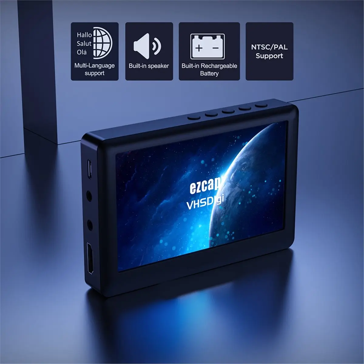 180 AV Recorder Video Audio Capture Box Analog to Digital Converter Record Video From VCR'S Camcorder DVD Players