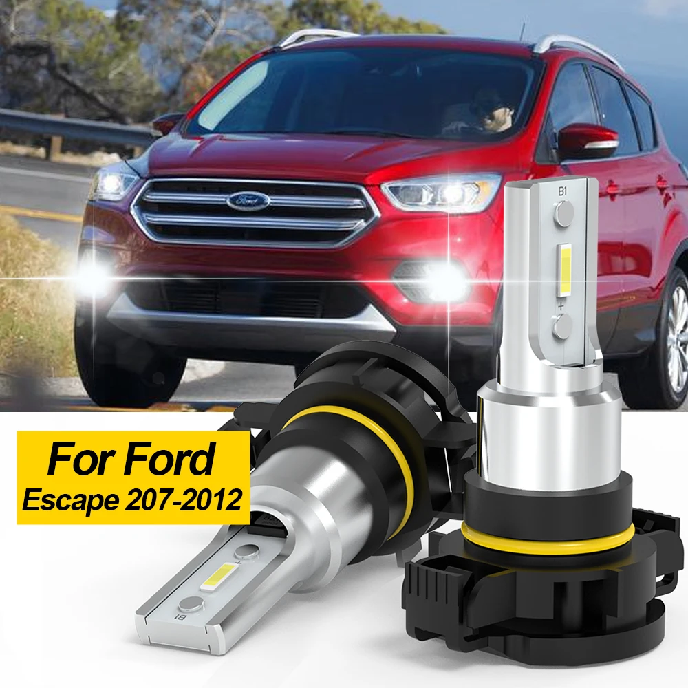 

BMTxms 2PCS 5202 H16 LED Fog Driving Light Canbus For Ford Escape 2007 2008 2009 2010 2011 2012 H16EU Car Bulb Lamp White Yellow