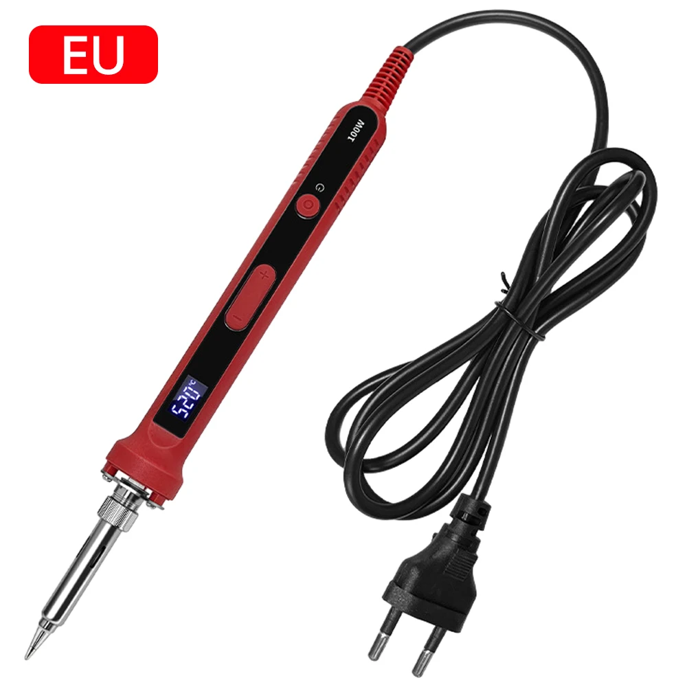 100W Soldering Iron Protable Digital Temp Adjustment Automatic Sleep Internal Thermal Ceramic Heating Electronic Welding Tools