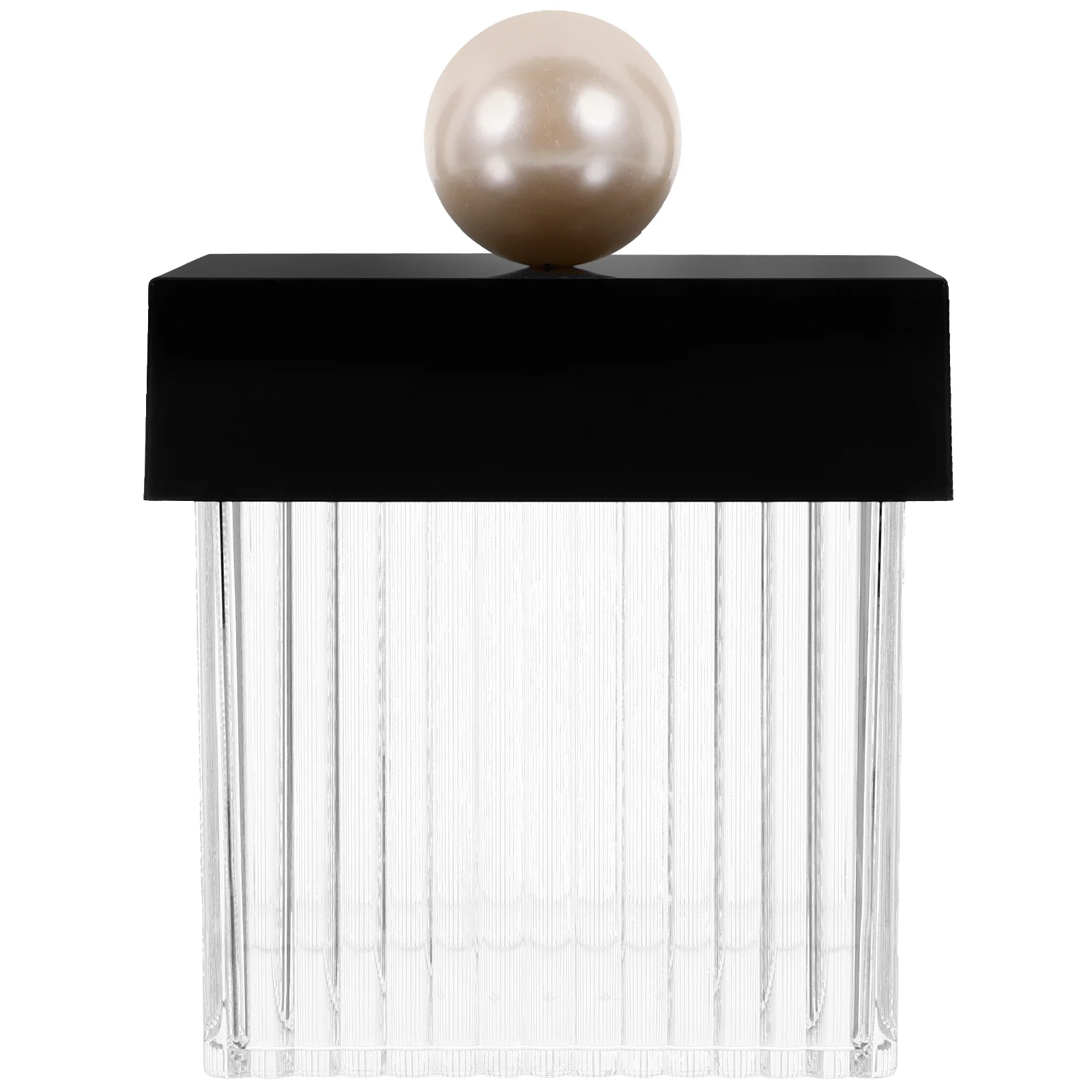 صندوق تخزين أكريليك منظم شفاف لمسحات القطن وسادات المسواك وإكسسوارات المكياج وسطح المكتب وغرفة المعيشة والحمام