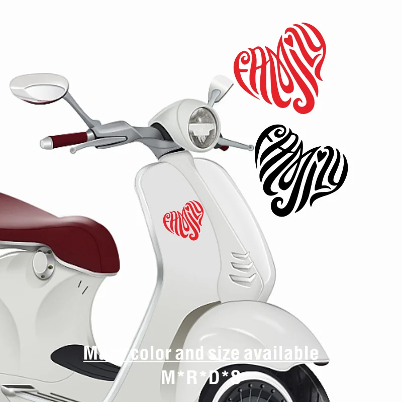Love family text heart sharp Creative Pattern Text Fun Stickers Car Windows Motorcycle Body Waterproof Reflective Car Stickers