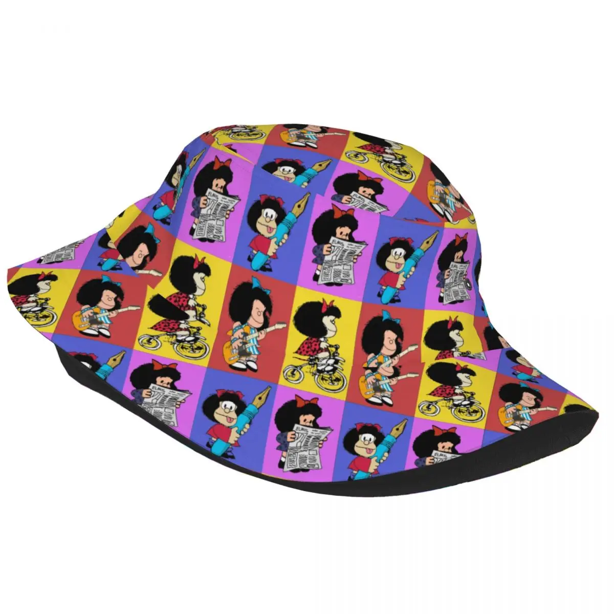 Mafalda Bucket Hats Travel Headwear Accessories Fishing Hat for Outdoor Sport Woman Ispoti Packable image 2
