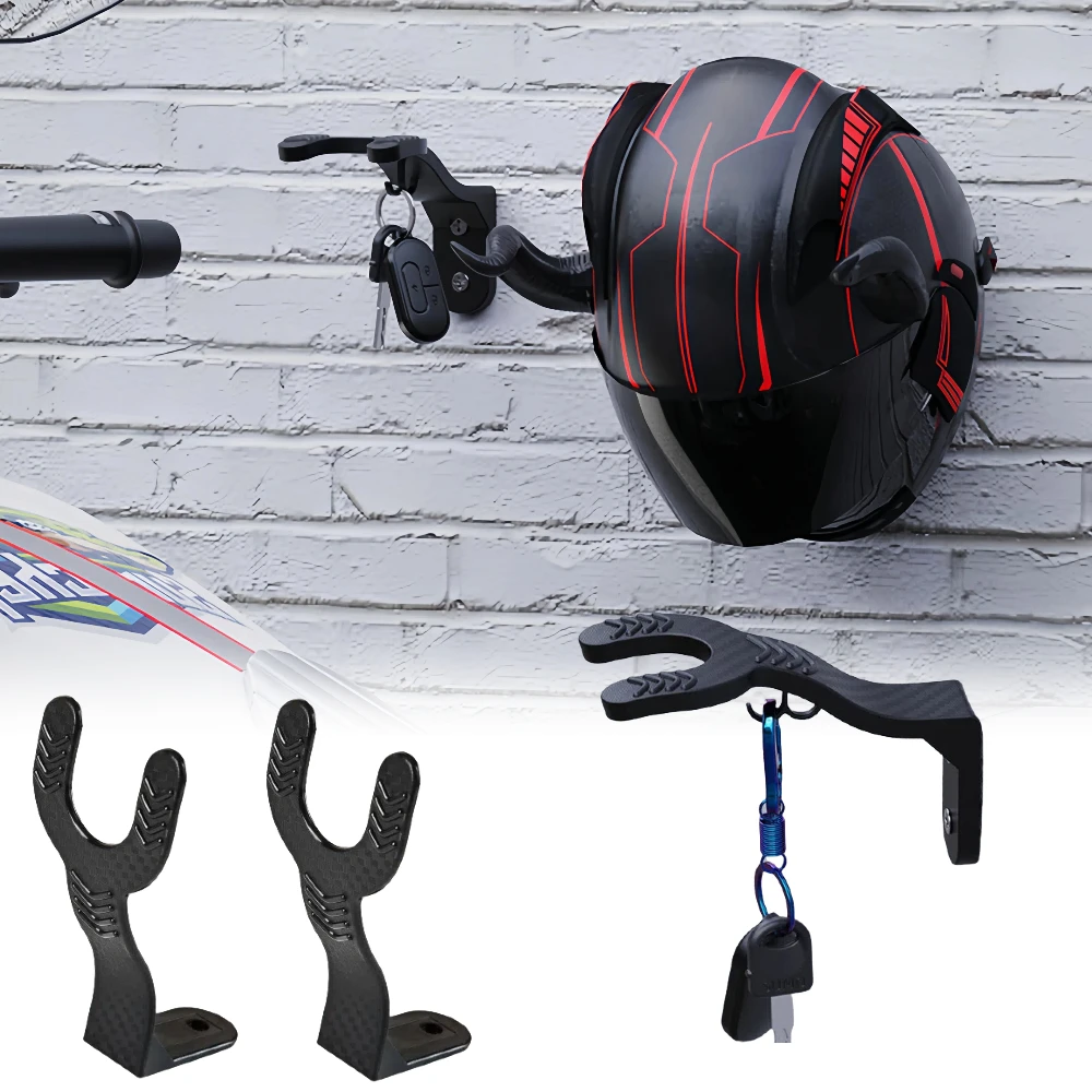 1/2Pcs Motorcycle Helmet Hooks Wall Mounted Multi-Purpose Hangers Suitable For Outdoor Jacket Kitchen Cabinet Shelf Organization