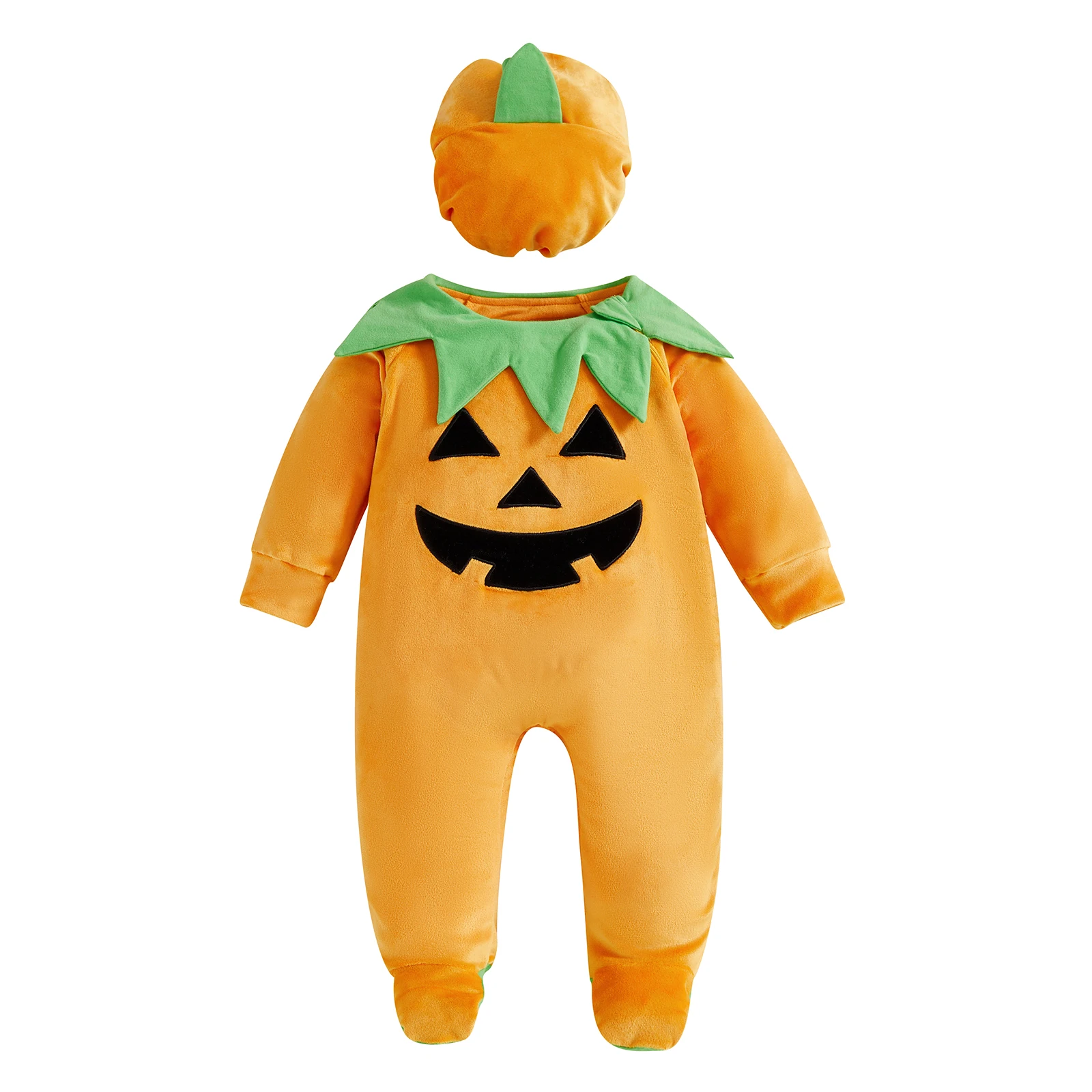 

Toddler Ghost Costume with Hooded Cape and Pumpkin Trick or Treat Bag Halloween Cosplay Outfit Set for Kids