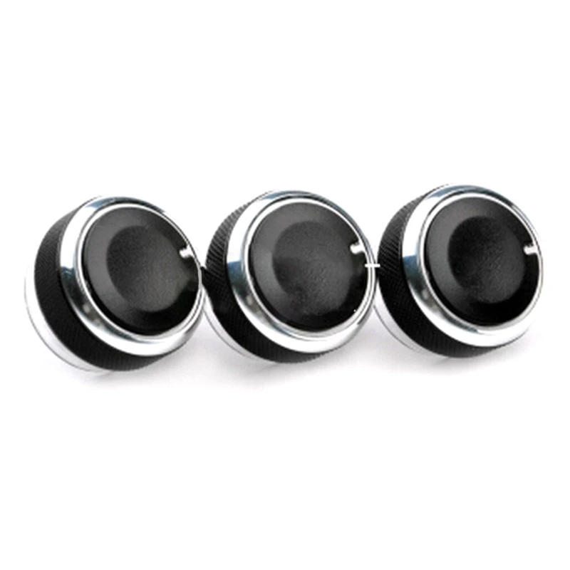 3pcs/set Aluminum Air Conditioning Knob Knob Heater Climate Control Buttons Fit for Car Accessories