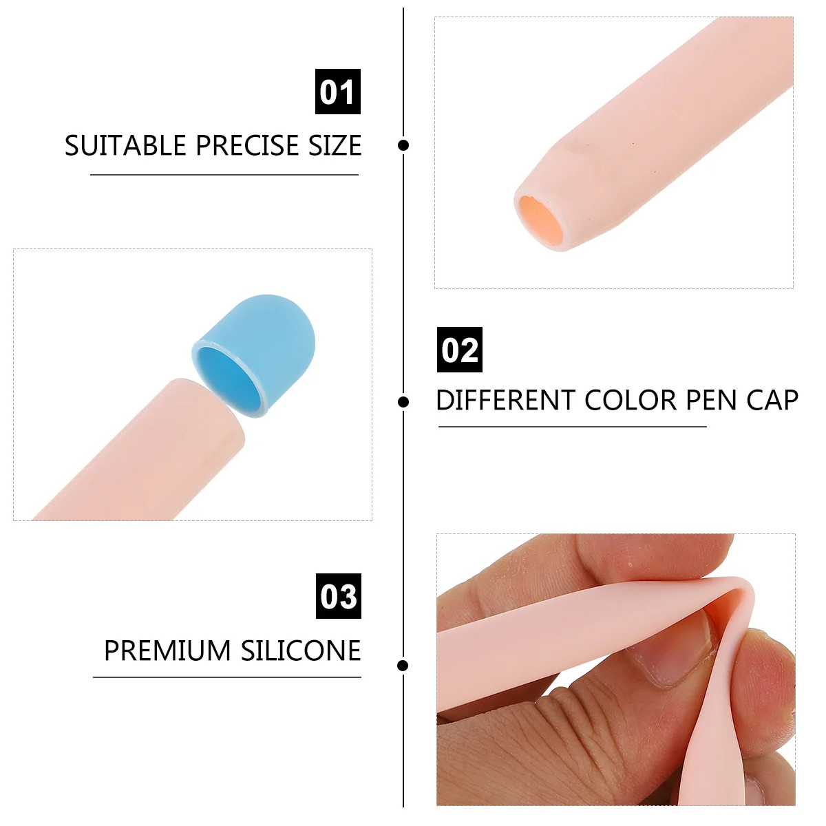 

Stylus Pen Cover Case 360 Full Protection Non Slip Grip Easy Install for Pencil 2 Refreshing Color Exquisite Gift