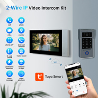 7 inch 2-Wire Smart Wifi Video Intercom System RFID Unlock Night Vision 1080P Video Door Phone Tuya Smart D41A