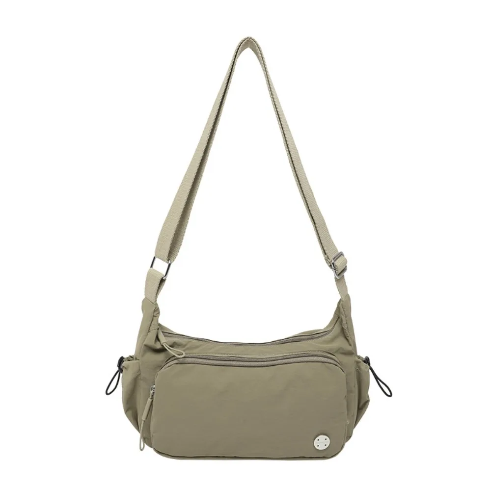 

Trendy Casual Cross Body Bag Designer Lightweight Nylon Shoulder Bag Simple Multiple Pockets Commuting Sling Bag Men Women