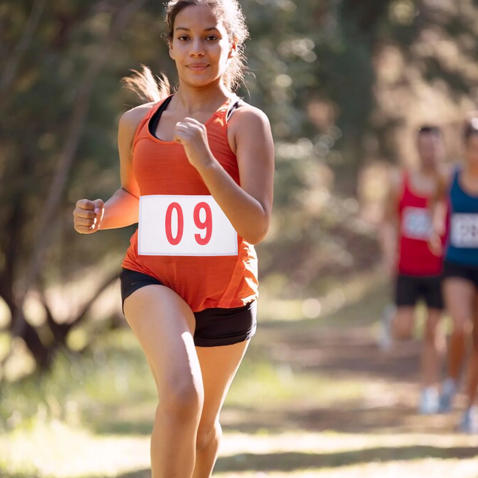 

10Pcs Sports Number Bibs Large Red Running Numbers Tearproof Waterproof Marathon Race Tags Number Bibs Running Numbers