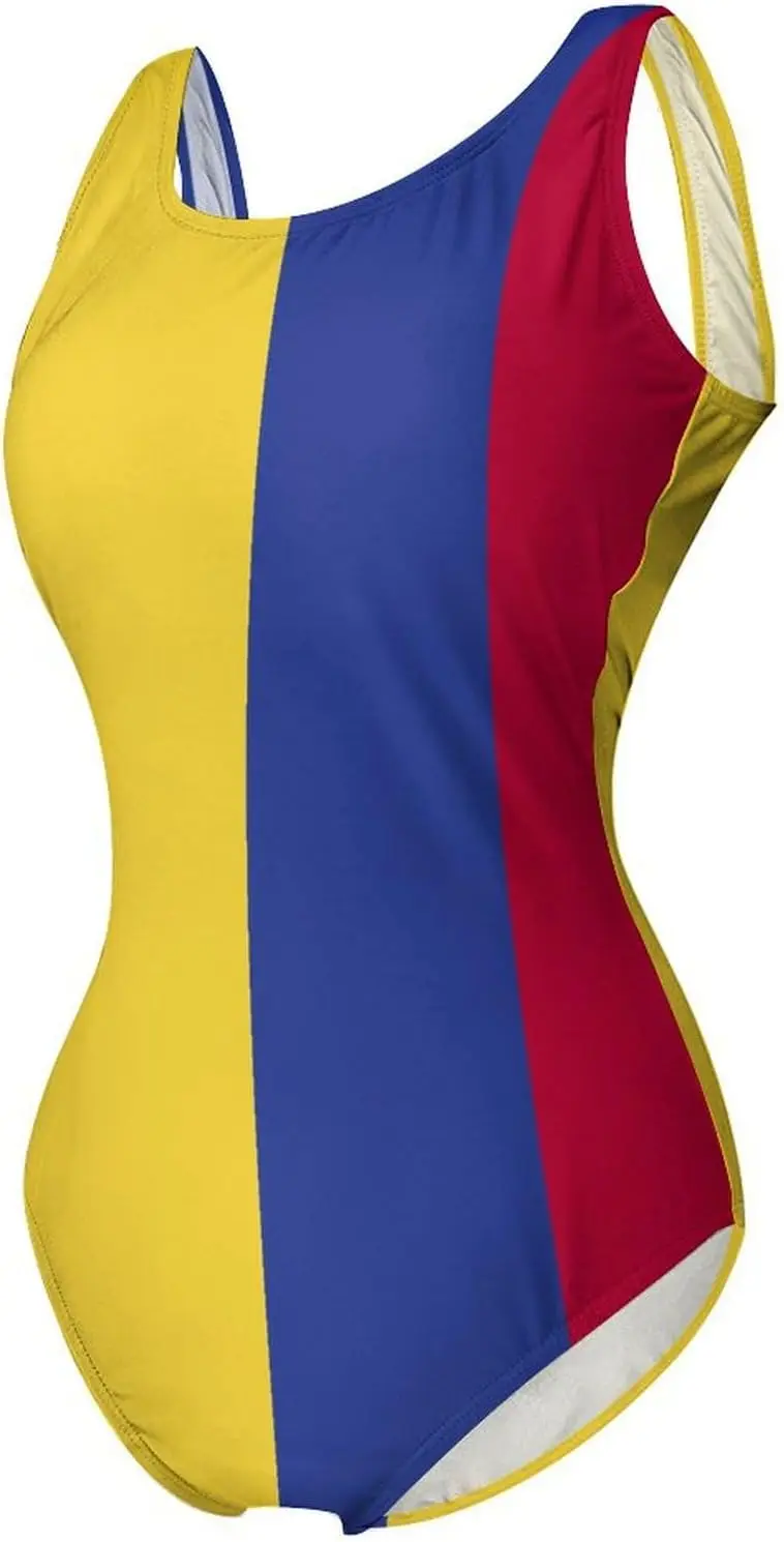 Luxy Trio كولومبيا العلم المرأة قطعة واحدة ملابس السباحة مثلث الاستحمام ملابس السباحة حفلة الشاطئ