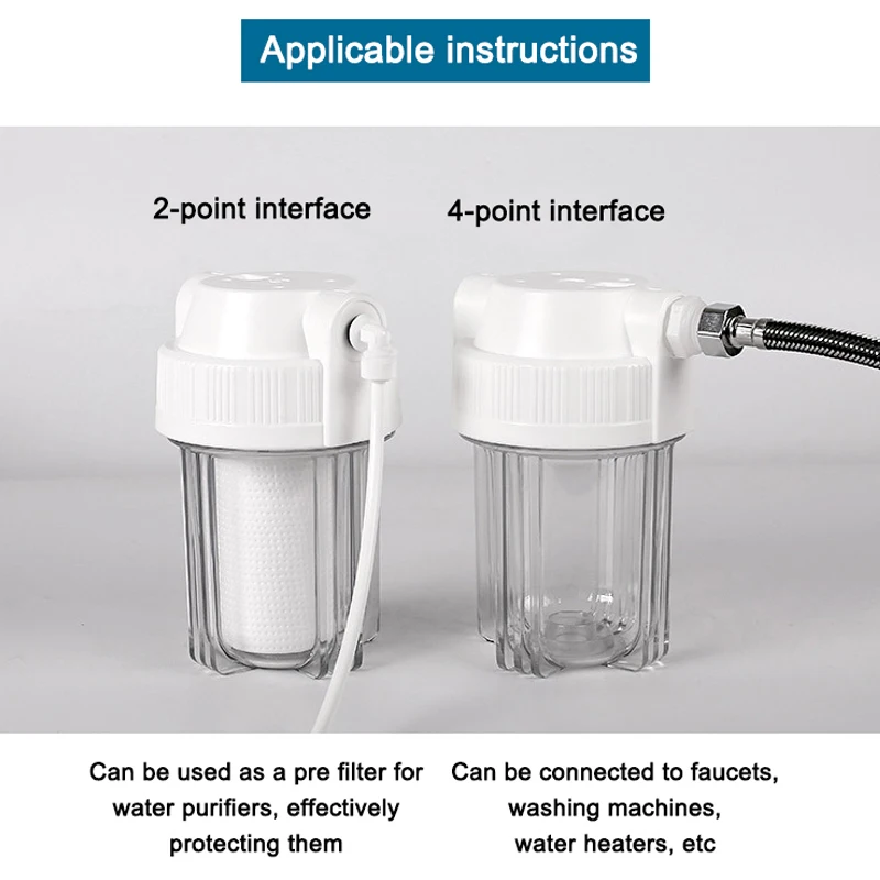 2/4/6 Port Pre-filter 5 Inches Explosion Proof Housing Cartridge Filter Bottle Water Purifier Reverse Osmosis Purifier Bottle