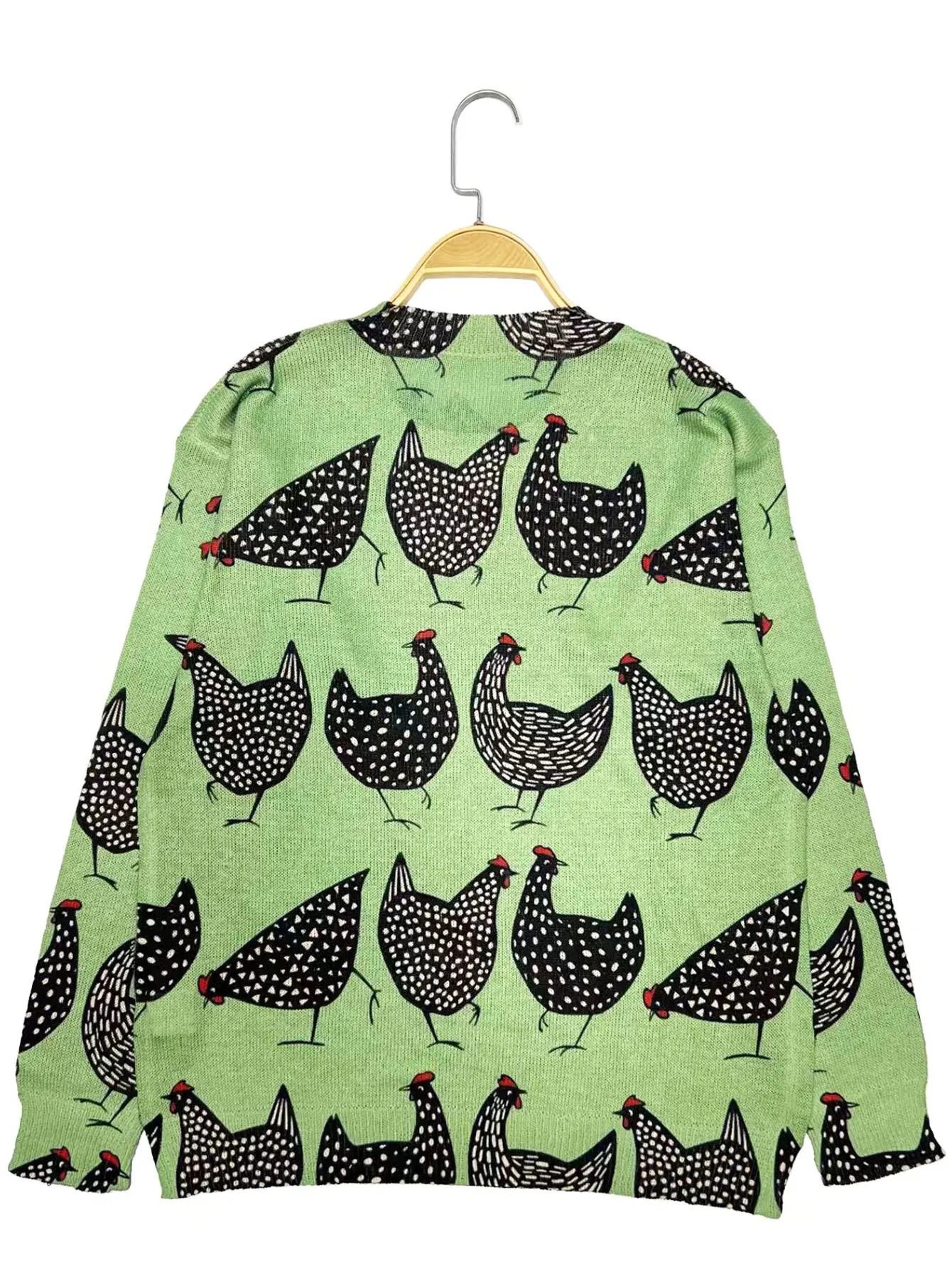 Chicken pattern round neck sweater autumn and winter casual long sleeve sweater women\'s clothing