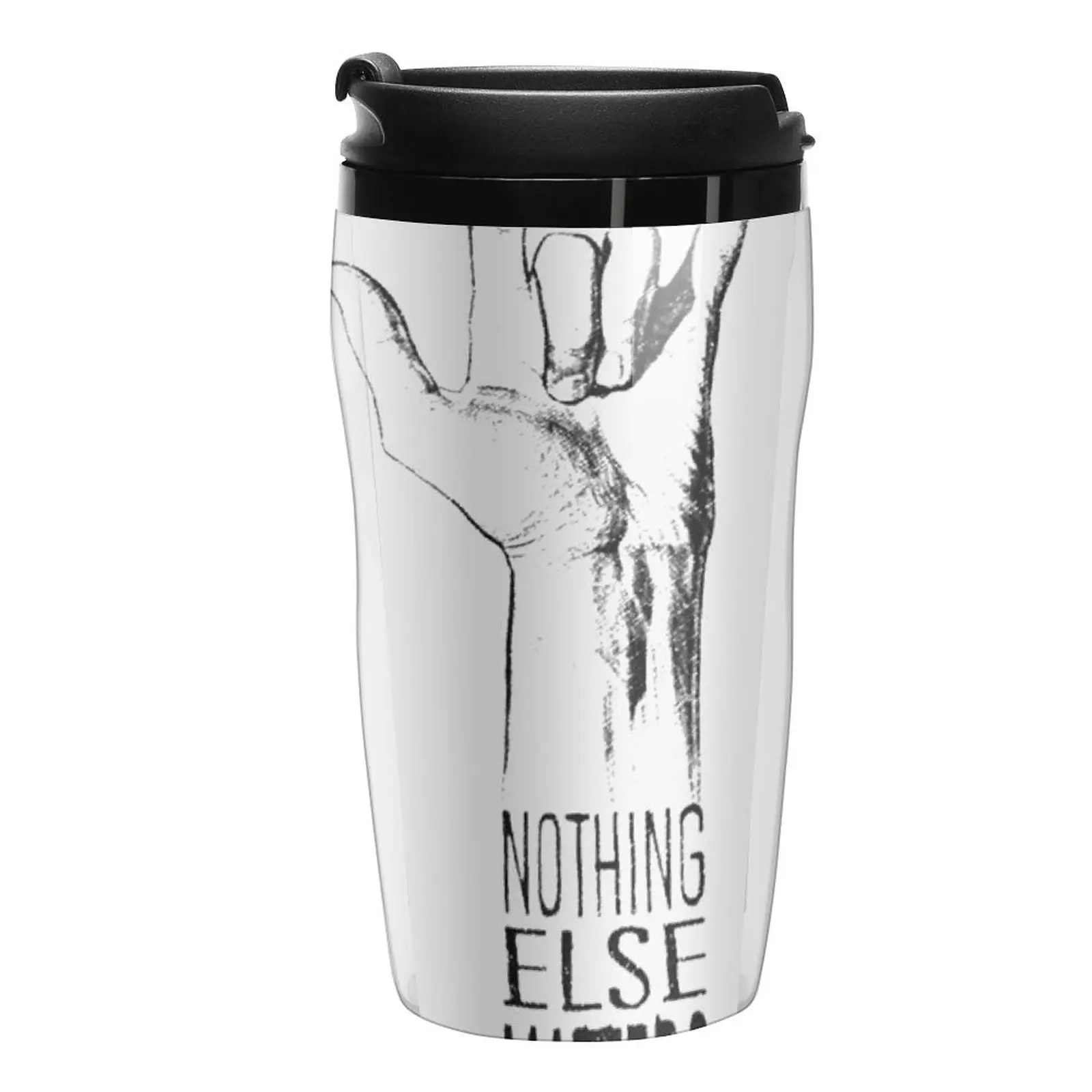 

New NOTHING ELSE MATTERS Travel Coffee Mug Cup Coffee Set Beautiful Tea Cups