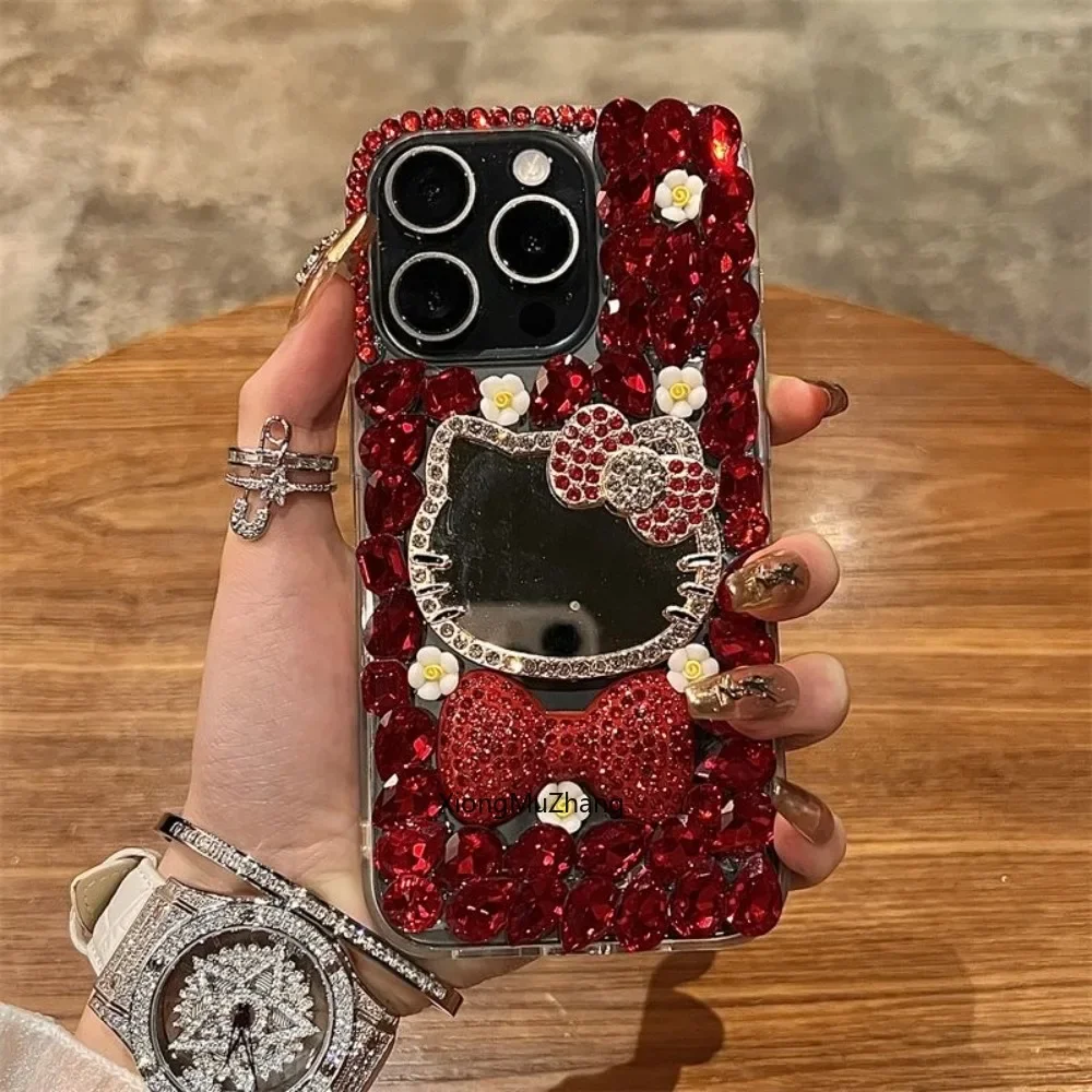 Hello Kitty Premium Kristallstein-Hülle für Nothing Phone 4a 3a Phone 2 3 Phone 1 Luxuriöse Glitzer-Diamant-TPU-Weichhülle, stoßfest – Detail 3