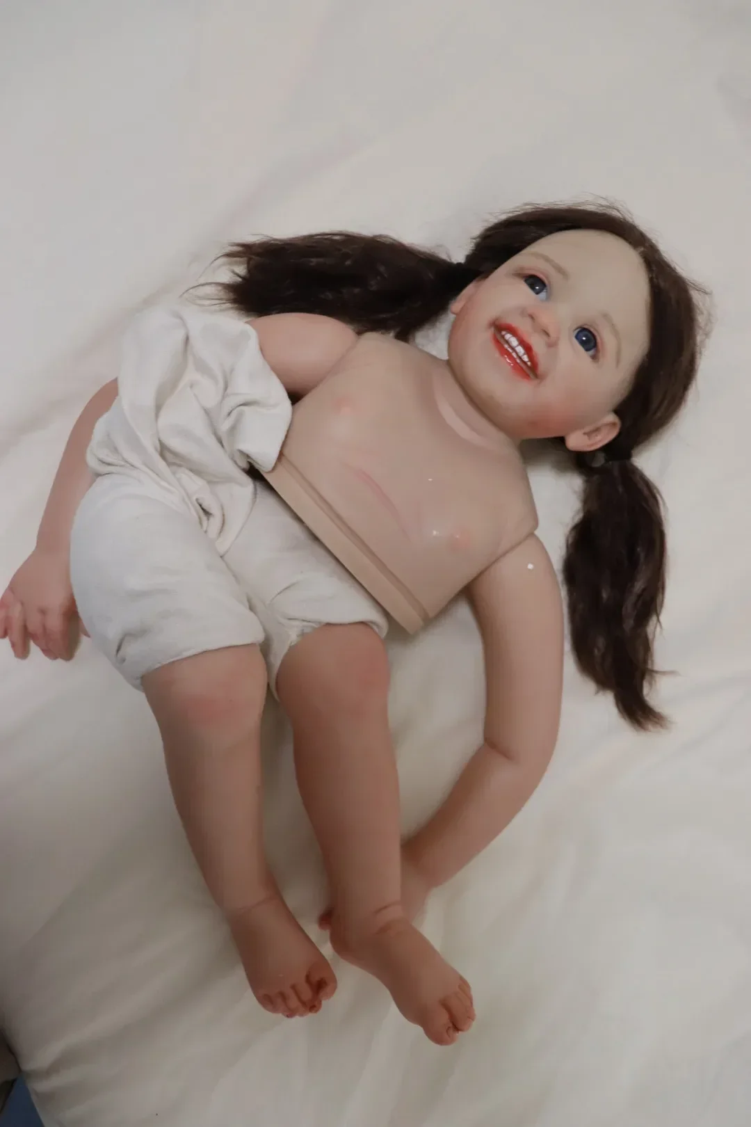 

EGO 29''Painted Finished Reborn Baby Shanti With Hand-Rooted Hair With Veins Dolls For Children