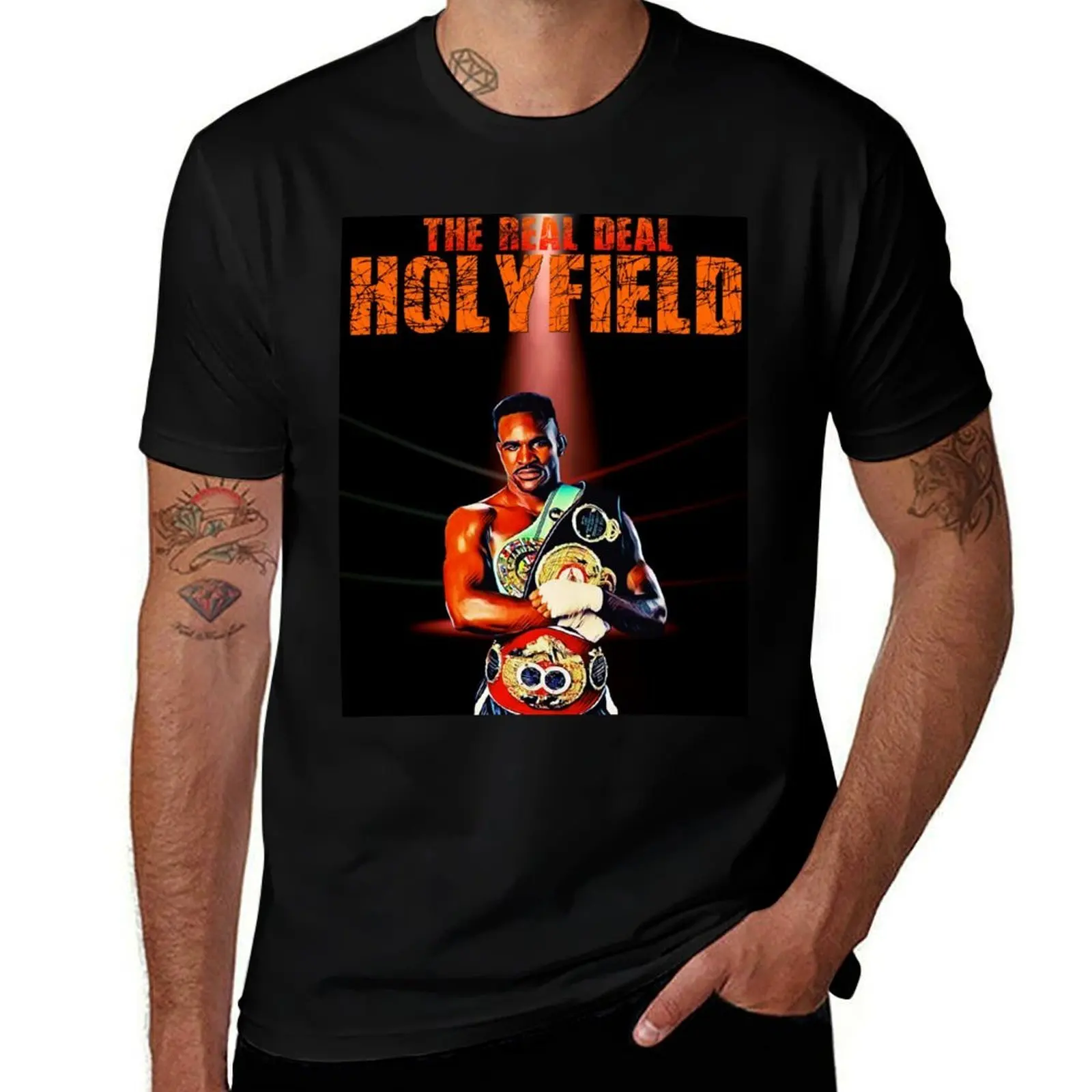 Evander Holyfield T-Shirt Large Size Breathable Tee T-Shirt