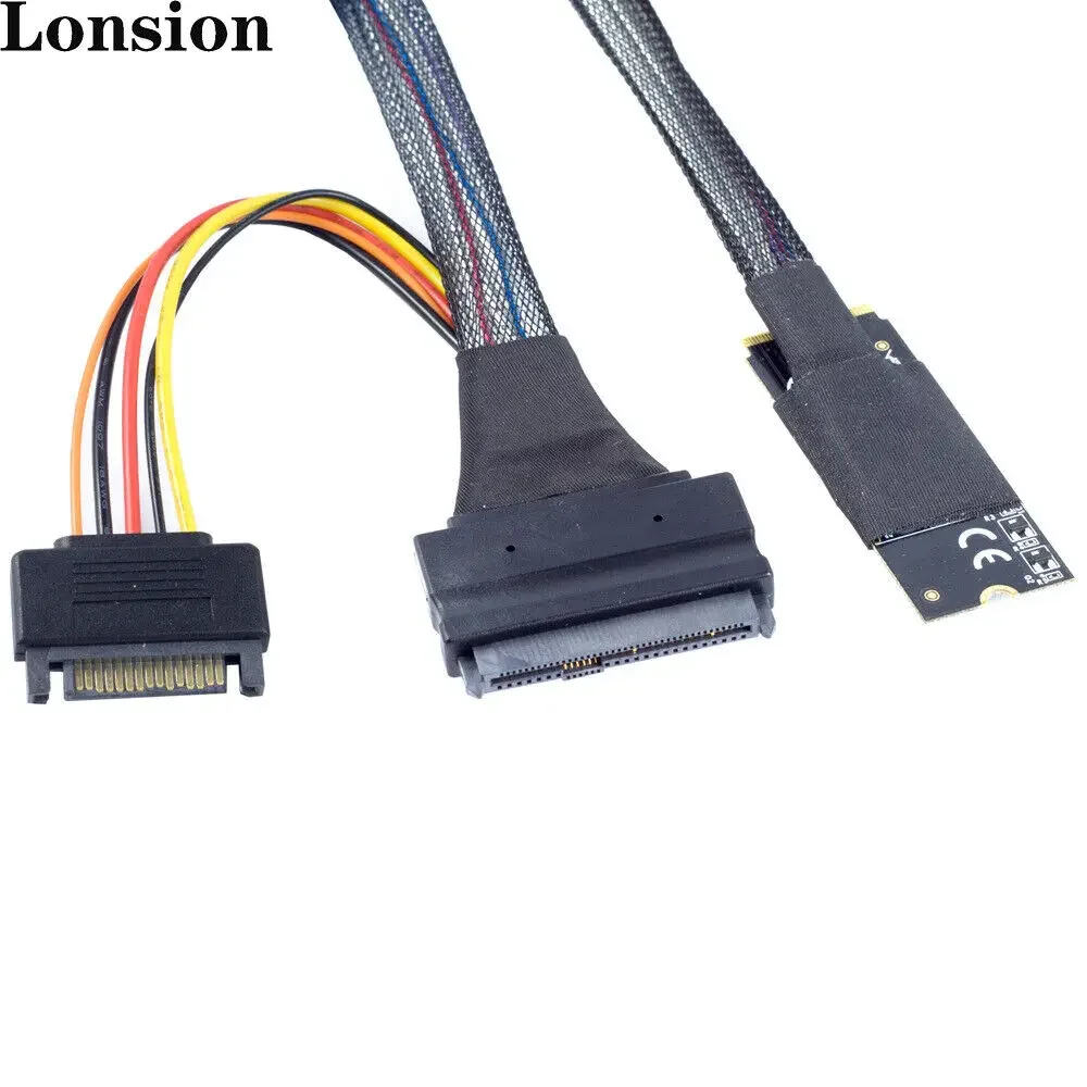 M.2 To  U.2 SAS SFF-8639 with SATA 15P Server Connection Cable