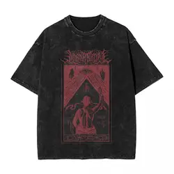 Camiseta lavada para hombre, camisetas de algodón con Logo de banda Original de Lorna Shore, camiseta Hipster para hombre, camisetas con patrón Retro Y2K de verano