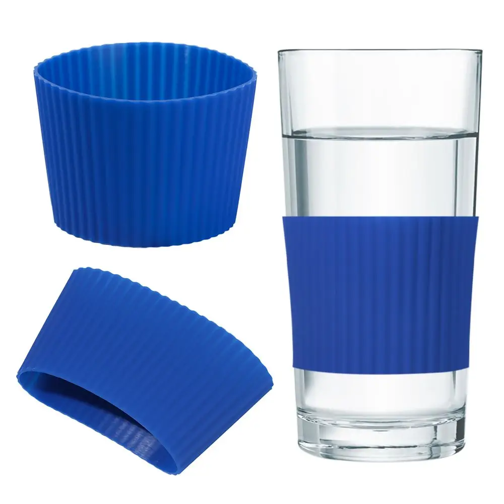 Anti-fall Bottle Sleeves Durable Table Mats Silicone Cup Sleeve Insulation Cup Cover Water Cup Coasters Bottle Sleeves