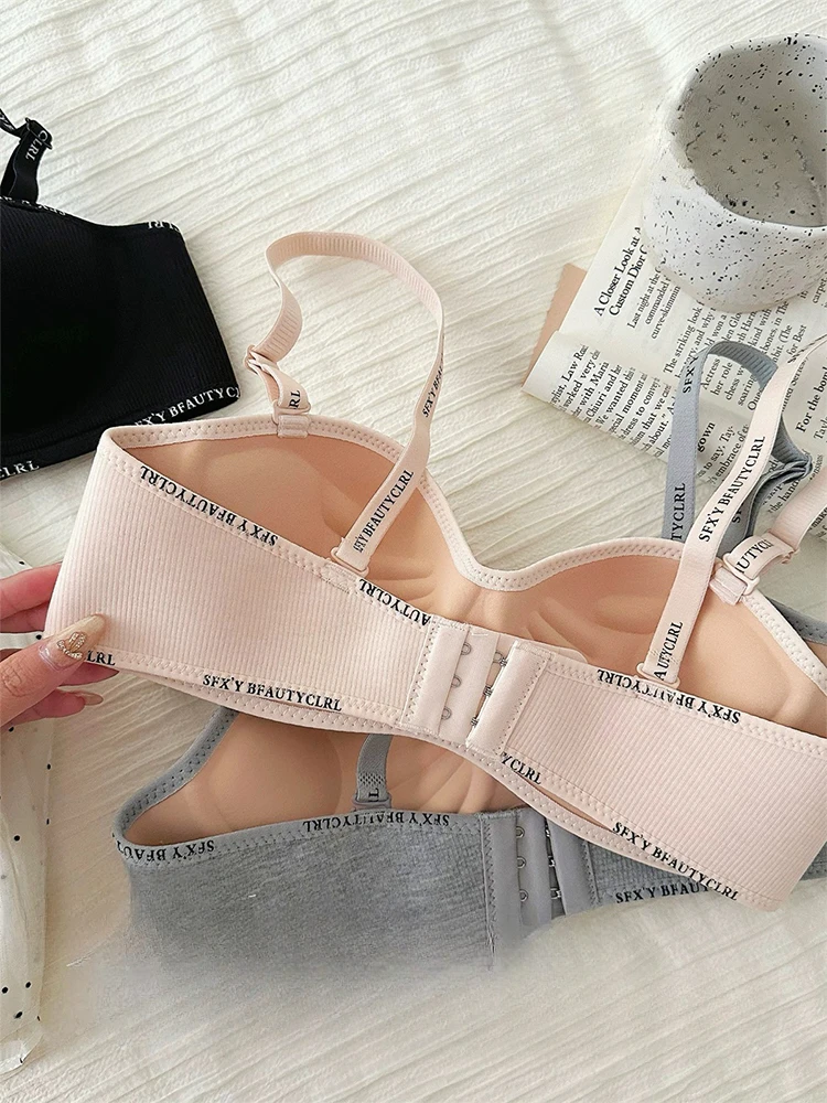 MOYISU حمالة صدر بدون خياطة للنساء محسن صدر صغير نقي ومريحة وخفيفة الوزن للمراهقين والشابات ملابس داخلية عصرية عصرية #6