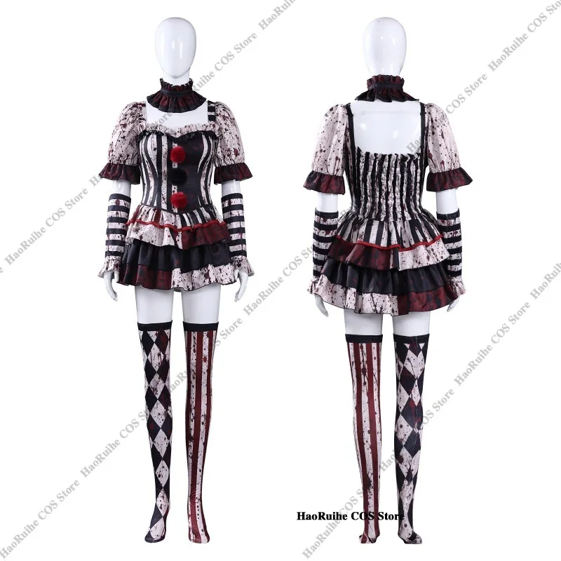 New Terrifier Art Clown Joker Cosplay Costume Mask Socks Men Jumpsuit Women Role Play Horror Dress Suit Halloween Carnival Party view 3