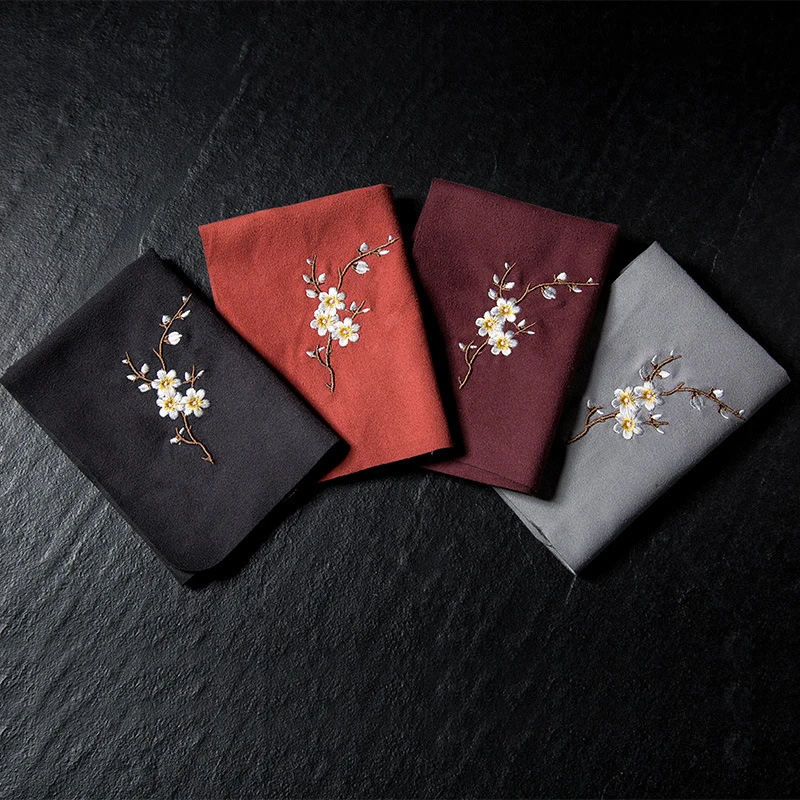 

Embroidery Double-Sided Velvet Water-Absorbing Tea Towel 30cm Lightweight Tea Cloth Towel Rag Kung Fu Tea Ceremony Spare Parts
