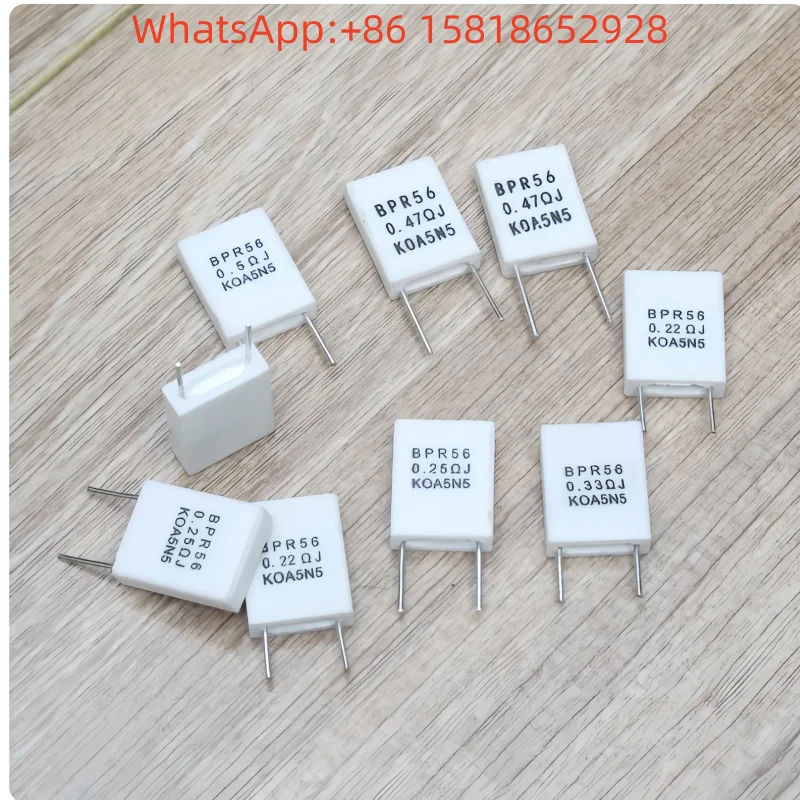 10pcs 5W 0.22R 0.25R 0.33R 0.47R 0.5R Non-inductive Cement Resistors