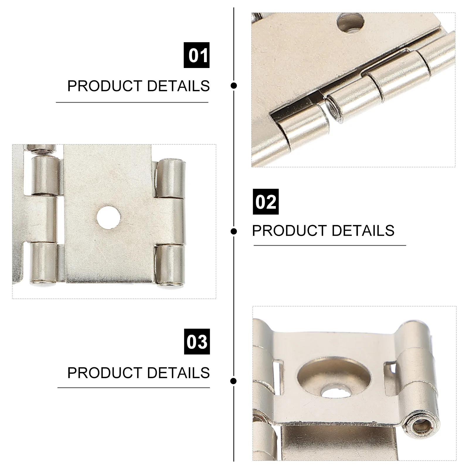 

10pcs Window Hinges 47x47mm White Nickel Double Acting Hinge for Furniture Doors Cupboard Kitchen Gate Hinges Corner Cabinet