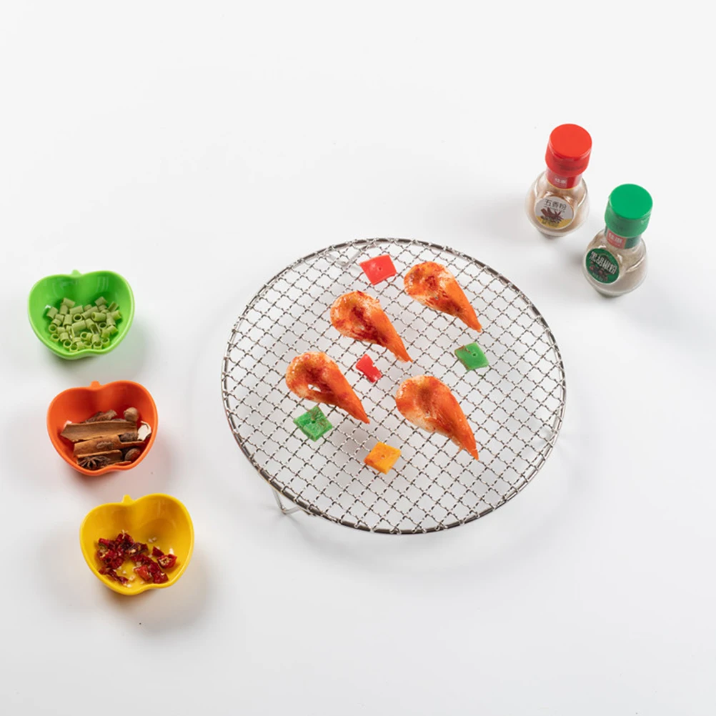 

Round Non-Stick Bbq Grilling Mesh Heat Resistant Barbecue Net for Vegetables Meat Fish Kebabs Chicken Wings Multifunctional